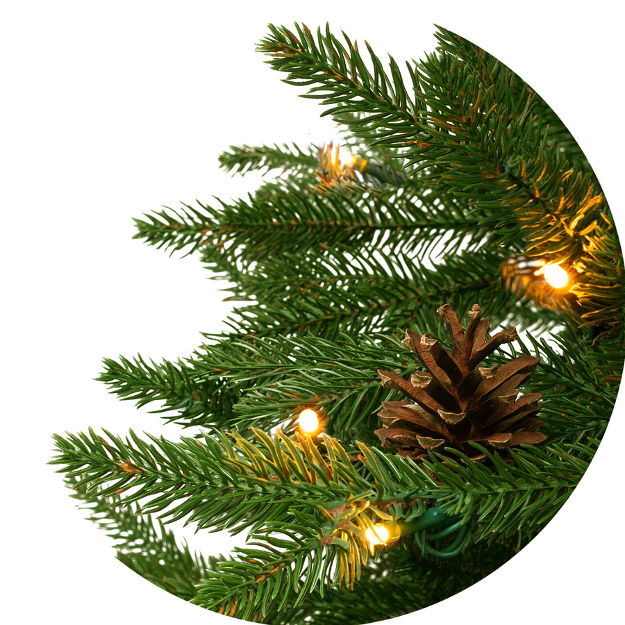 Świerk Ontario na pniu 100% PE LED 