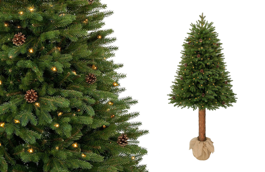 Świerk Ontario na pniu 100% PE LED 