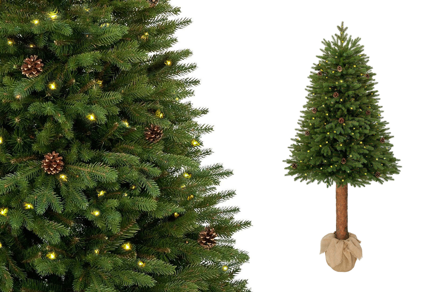 Świerk Ontario na pniu 100% PE LED 