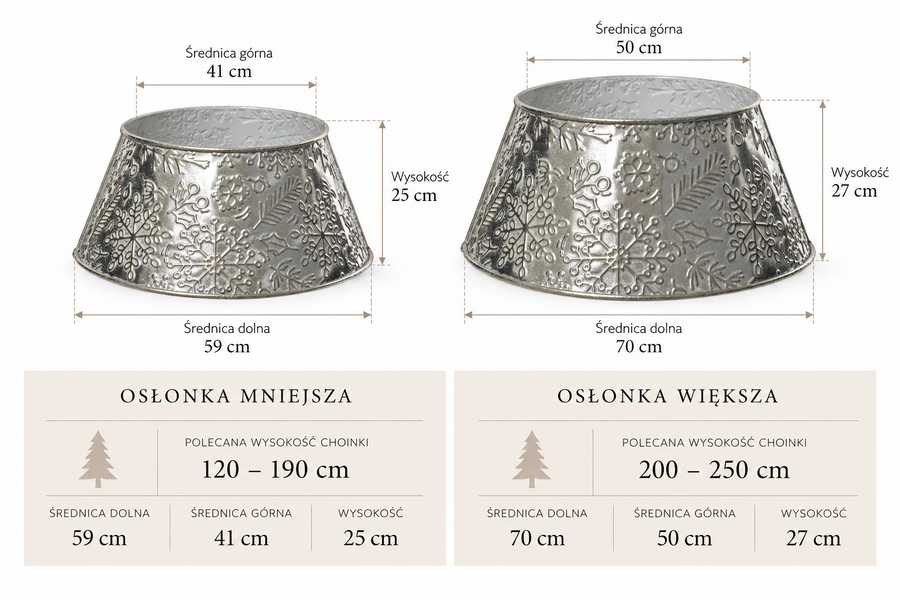 Osłona stojaka srebrna 
