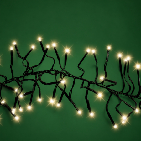 Lampki choinkowe klaster LED neutralna biel 8 funkcji