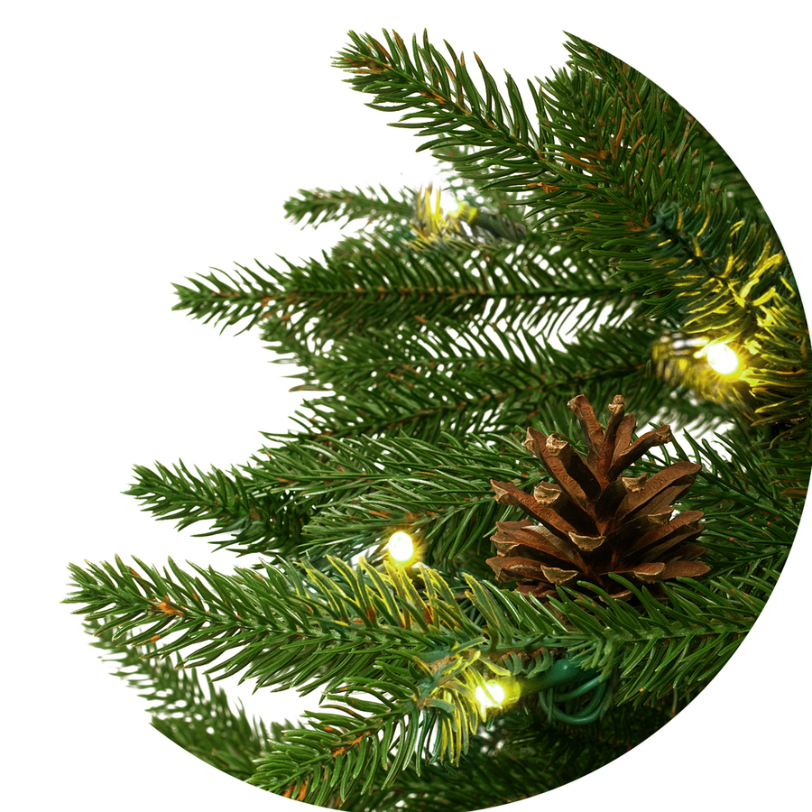 Świerk Ontario na pniu 100% PE LED